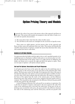 Option Pricing Theory and Models