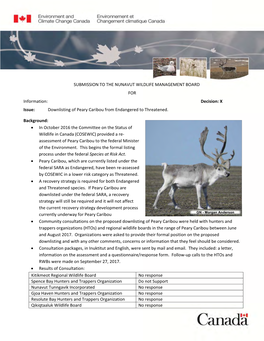 Page 1 of 2 SUBMISSION to the NUNAVUT WILDLIFE