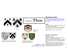 Famille De Thou Conseillers