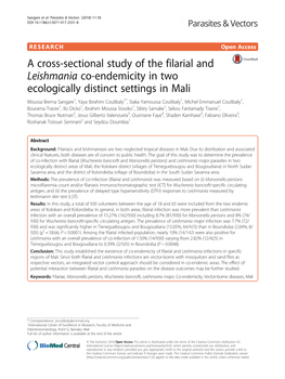 A Cross-Sectional Study of the Filarial And