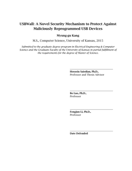 Usbwall: a Novel Security Mechanism to Protect Against Maliciously Reprogrammed USB Devices