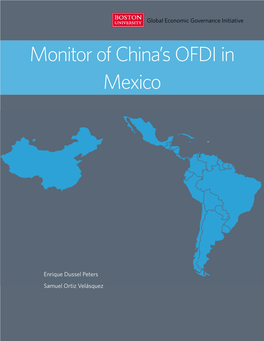 Monitor of China's OFDI in Mexico