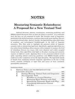 Measuring Semantic Relatedness: a Proposal for a New Textual Tool