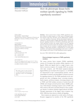 How Do Pleiotropic Kinase Hubs Mediate Specific Signaling by TNFR