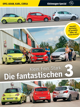 OPEL ADAM, KARL, CORSA Kleinwagen-Special