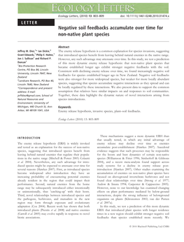 Negative Soil Feedbacks Accumulate Over Time for Nonnative Plant Species