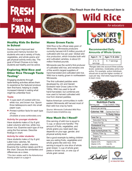 Wild Rice Information