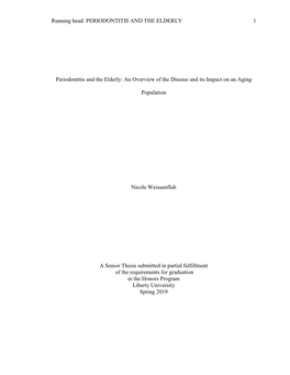 Periodontitis and the Elderly: an Overview of the Disease and Its Impact on an Aging