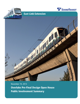 East Link Extension Overlake Pre-Final Design