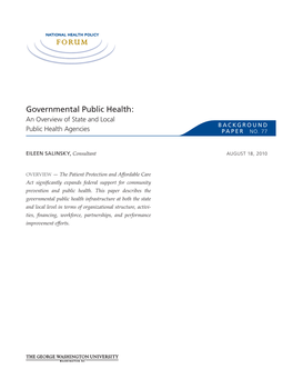 Governmental Public Health