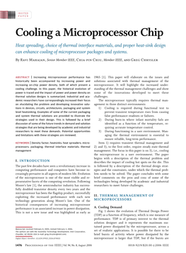 Cooling a Microprocessor Chip