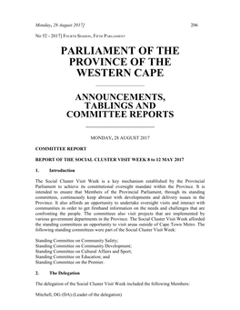 Parliament of the Province of the Western Cape