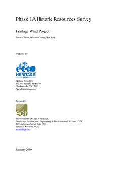 Phase 1A Historic Resources Survey