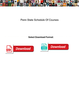 Penn State Schedule of Courses