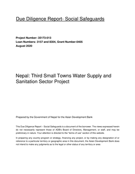 35173-013: Third Small Towns Water Supply and Sanitation Sector Project