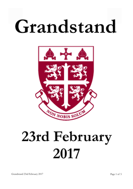 Grandstand 23/02/17