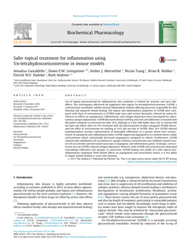 Safer Topical Treatment for Inflammation Using 5Î