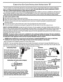 Gun Lock Instructions