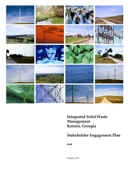 Integrated Solid Waste Management Kutaisi, Georgia Stakeholder Engagement Plan