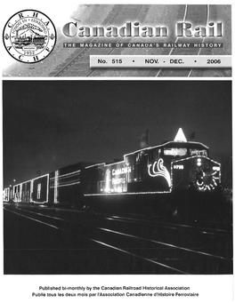 Canadian Railroad Historical Association Publie Tous Les Deux Mois Par L'association Canadienne D'histoire Ferroviaire 242