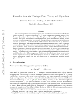 Phase Retrieval Via Wirtinger Flow: Theory and Algorithms