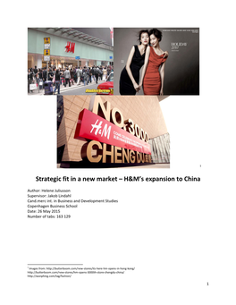 H&M's Expansion to China