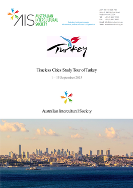 Timeless Cities Study Tour of Turkey Australian Intercultural Society