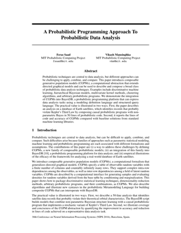 A Probabilistic Programming Approach to Probabilistic Data Analysis