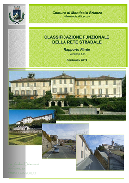 Classificazione Funzionale Della Rete Stradale