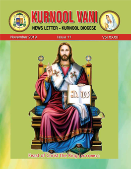 News Letter of Diocese of Kurnool, November 2019