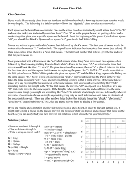 Chess Notation