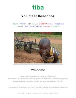 Tiba Volunteer Handbook