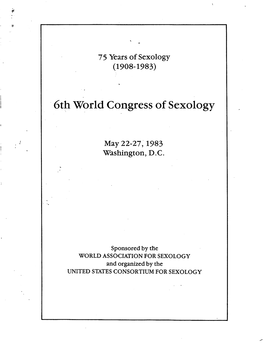 6Th World Congress of Sexology