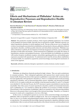 Effects and Mechanisms of Phthalates