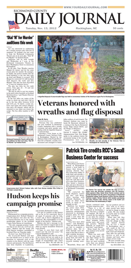 Veterans Honored with Wreaths and Flag Disposal
