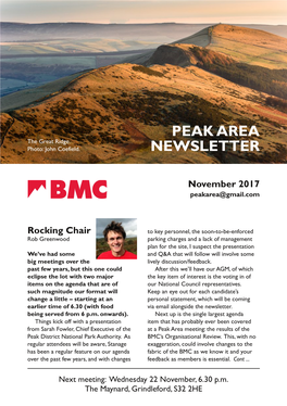 Peak Area Newsletter November 2017 Access Or Activity Problems