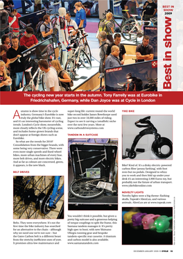 Reports from Eurobike by Tony Farelly and London Show by Dan Joyce