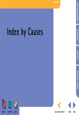 Index by Causes Picture Cause Basic Lesion