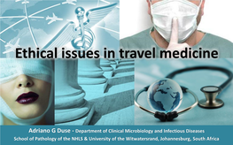 Ethical Issues in Travel Medicine