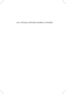As a Peace-Loving Global Citizen