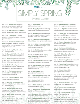 Simply Spring Events Guide