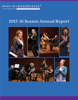 2015-16 Season Annual Report ®