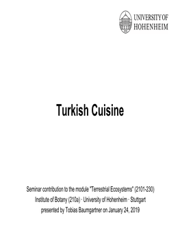 Turkish Cuisine