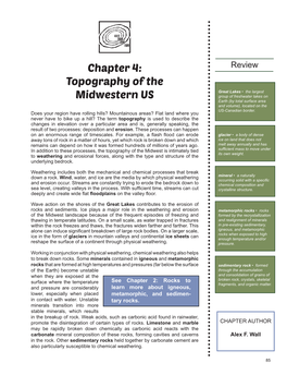 Chapter 4: Topography of the Midwestern US