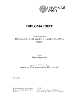 Diplomarbeit