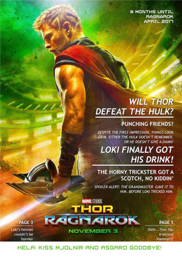 Will Thor Defeat the Hulk? Punching Friends?