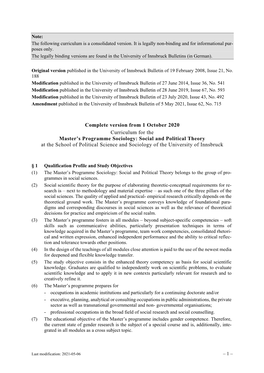 Social and Political Theory at the School of Political Science and Sociology of the University of Innsbruck