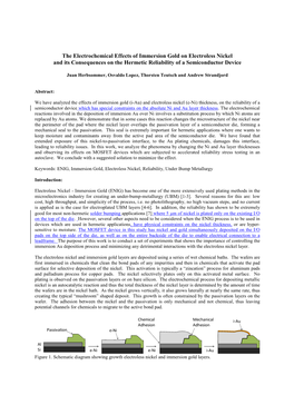 The Electrochemical Effects of Immersion Gold on Electroless Nickel and Its Consequences on the Hermetic Reliability of a Semiconductor Device