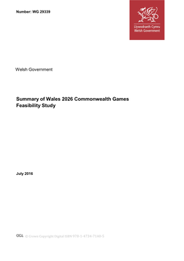 Wales 2026 Commonwealth Games Feasibility Study