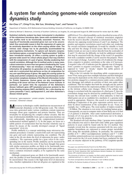 A System for Enhancing Genome-Wide Coexpression Dynamics Study